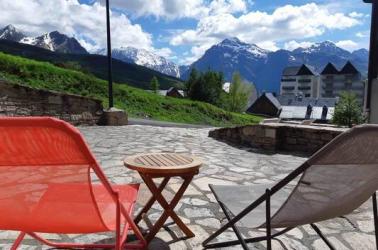 Terrasse avec transats